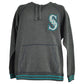 MLB Seattle Mariners Long Sleeve Hoodie Pullover Gray Adults Sweatshirt