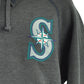 MLB Seattle Mariners Long Sleeve Hoodie Pullover Gray Adults Sweatshirt
