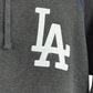 MLB Los Angeles Dodgers Long Sleeve Hoodie Pullover Gray Adults Sweatshirt