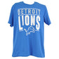 NFL Starter Detroit Lions Football Blue Crew Neck Adults Men Tshirt Tee