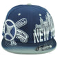 New York Yankees Theme Baseball State Flat Bill Adjustable Adult Stripes Hat Cap