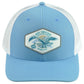 Jack Chester's Brew Home Delivery Service Trucker Mesh Blue White Adults Hat Cap
