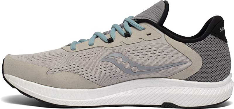 Saucony Men's Freedom 4 रनिंग स्टोन/अलॉय साइज़ 12.5 D(M) US