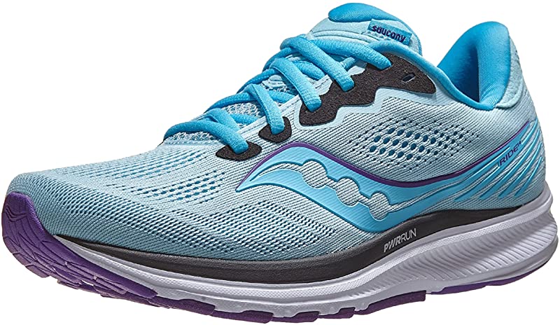 Saucony Women's Ride 14 Running Shoes Powder/Concord Size 7 B(M) US