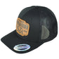 Republic California USA 1850 Black Adjustable Adults Patch Mesh Trucker Hat Cap