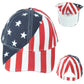 United States USA Flag Red White Blue Curved Bill Adjustable Adults Hat Cap
