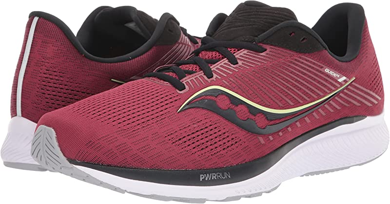 Saucony पुरुषों के लिए गाइड 14 रनिंग शूज़ मलबेरी/लाइम, साइज़ 8.5 D(M) US