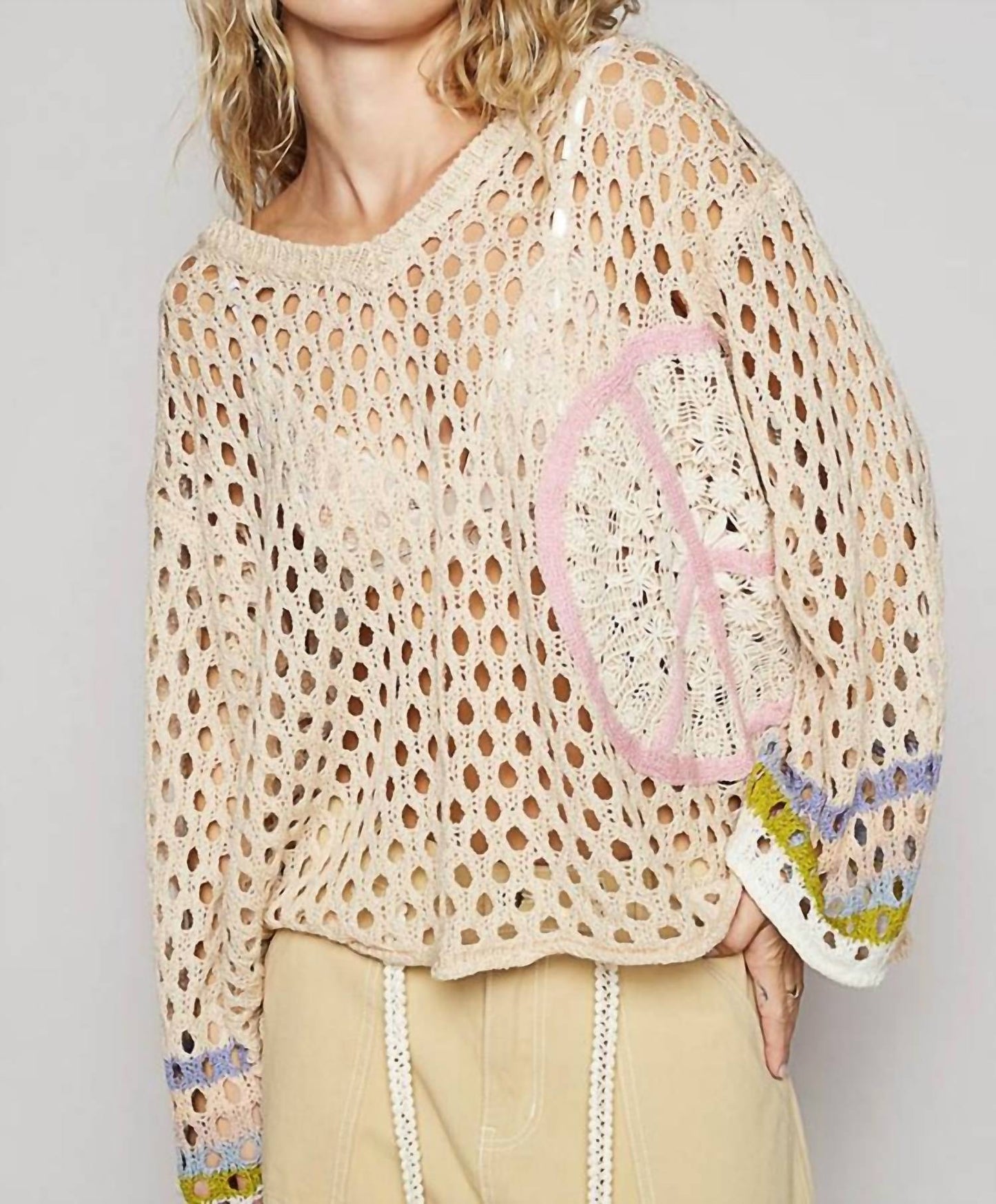 Pol - Peace Love & Crochet Sweater