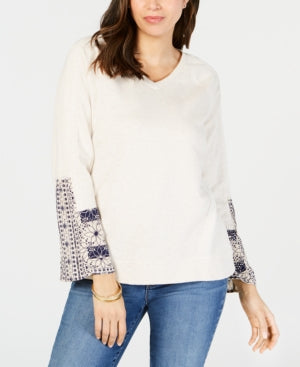 co-embellished-sleeve-cotton-sweatshirt