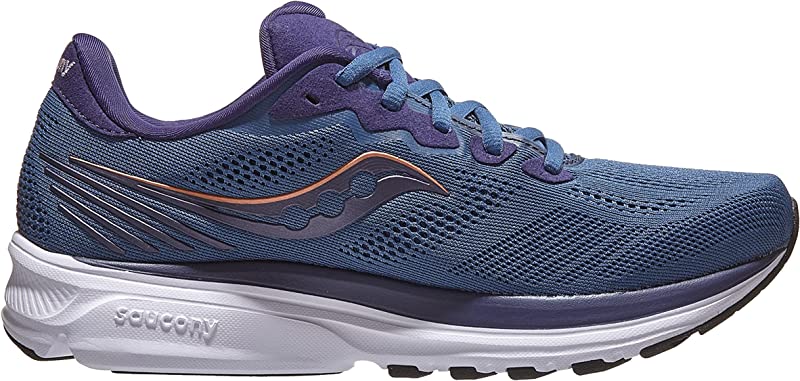 Saucony महिला राइड 14 रनिंग शूज़ मिडनाइट/कॉपर साइज़ 5.5 B(M) US