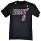 NBA Adidas MVP Lebron James 6 Metallic Miami Heat Tshirt Licensed Tee Shirt