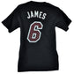 NBA Adidas MVP Lebron James 6 Metallic Miami Heat Tshirt Licensed Tee Shirt