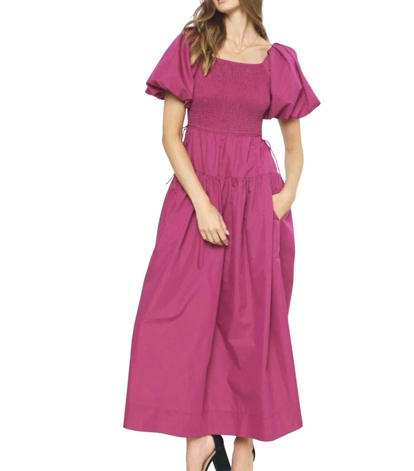 Entro - Puff Sleeve Dress