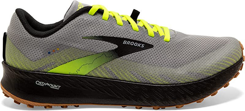 Brooks Men's Catamount Trail-Running Shoes Gray Size 12.5 D(M) US