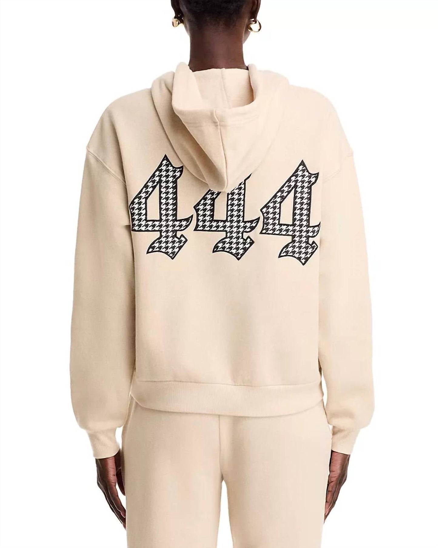 विंटेज हवाना - एंजेल नंबर 444 हूडी पैच के साथ