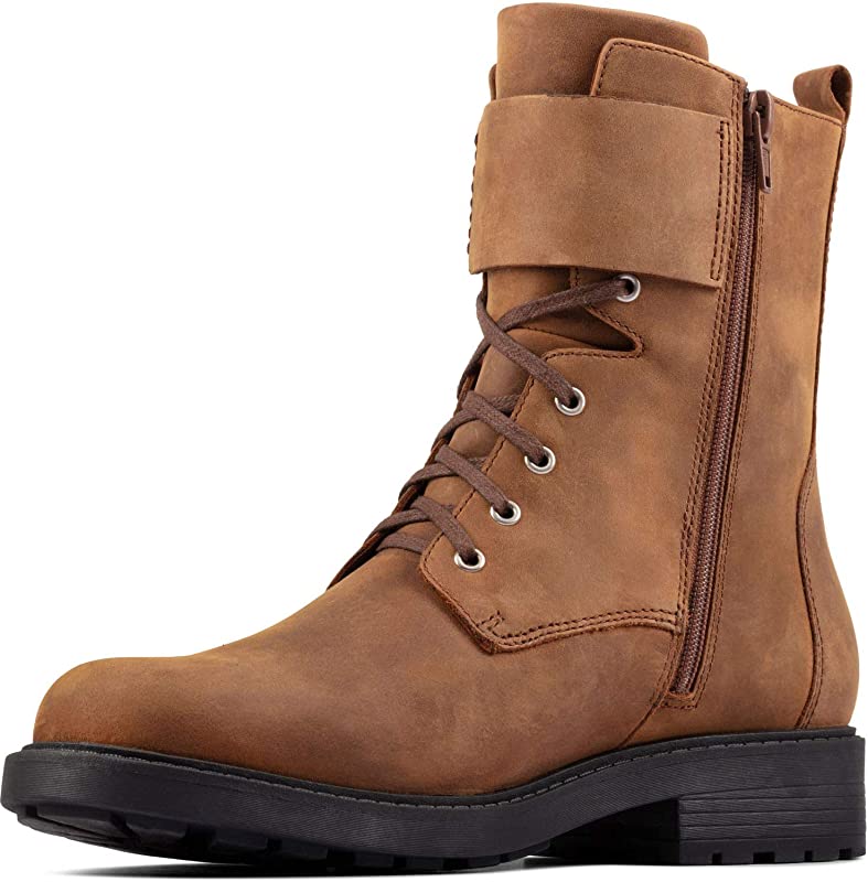 Clarks Women's Orinoco 2 Lace Leather Boots Brown Size 9.5 B(M) US