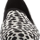 Clarks Women's Carly Dream Loafer Flat White/Black Interest Knit