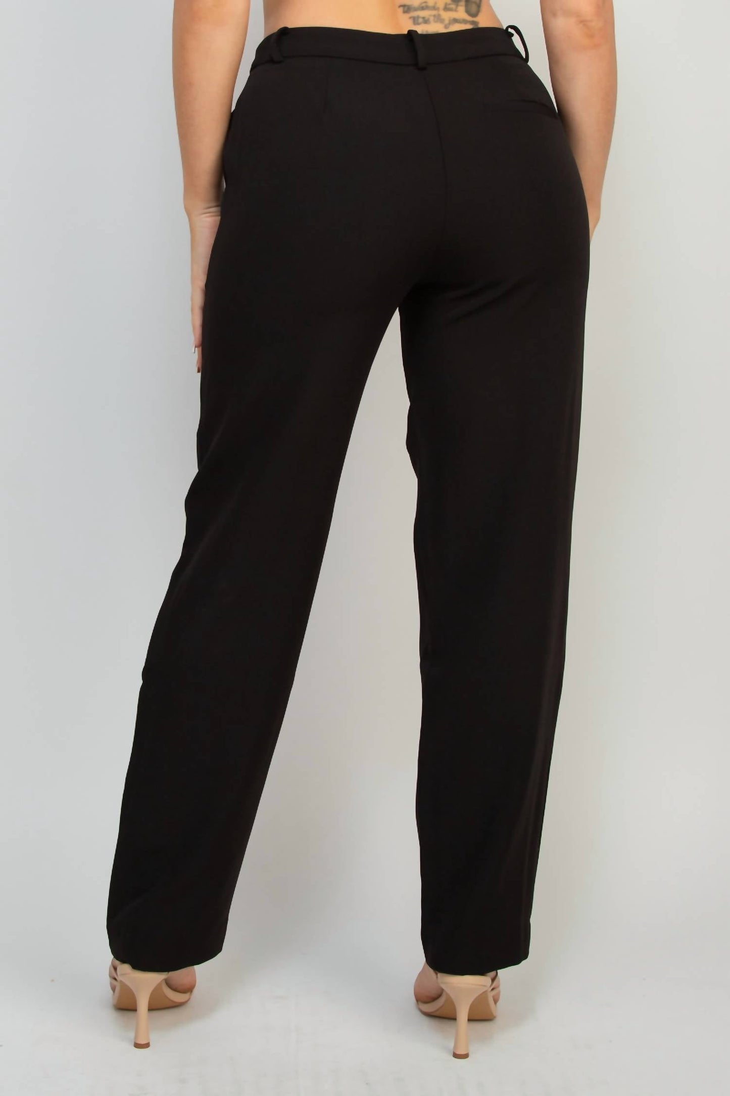 A.C.G. Los Angeles - Mid Rise Dressy Pants With Pockets On Sides