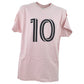 MLS Sports Inter Miami Lionel Messi #10 Soccer Futbol Rose Men Tshirt Tee