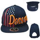 Top Level Denver City Colorado State Stripes Stars Snapback Adults Navy Hat Cap