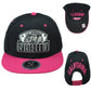 Top Level California Cali Bear Logo State Black Pink Adults Snapback Hat Cap