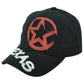 Texas State Black United States Adjustable Curved Bill Adults Structured Hat Cap