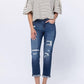 Judy Blue - Some Like It Hot Thermal Patch Boyfriend Jeans