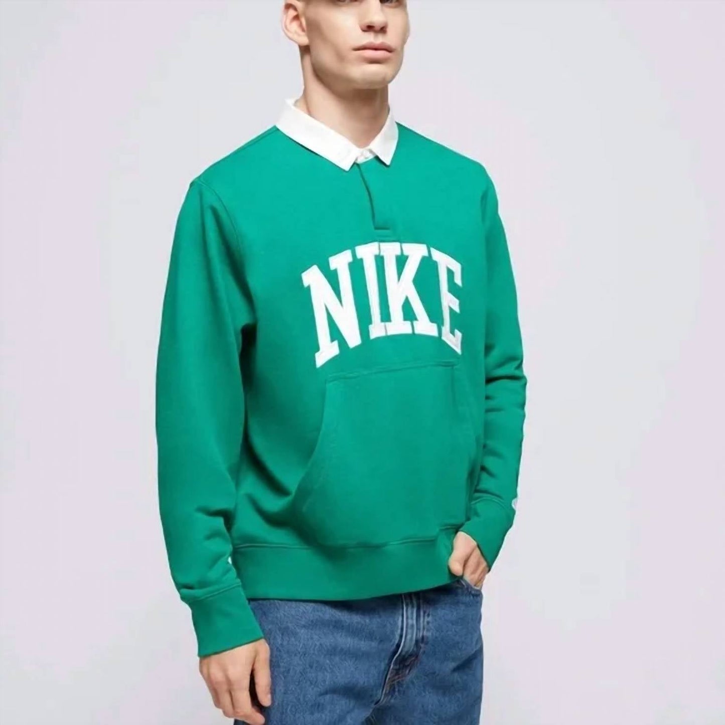 Nike - Men's Long-Sleeve Fleece Polo TOP