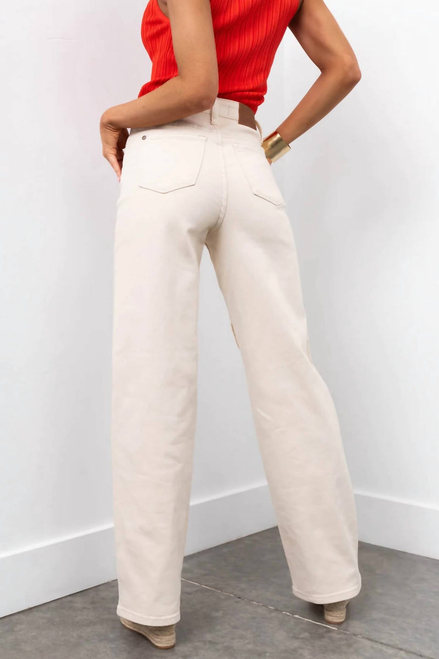 Judy Blue - Crochet Knee Straight Leg Jeans