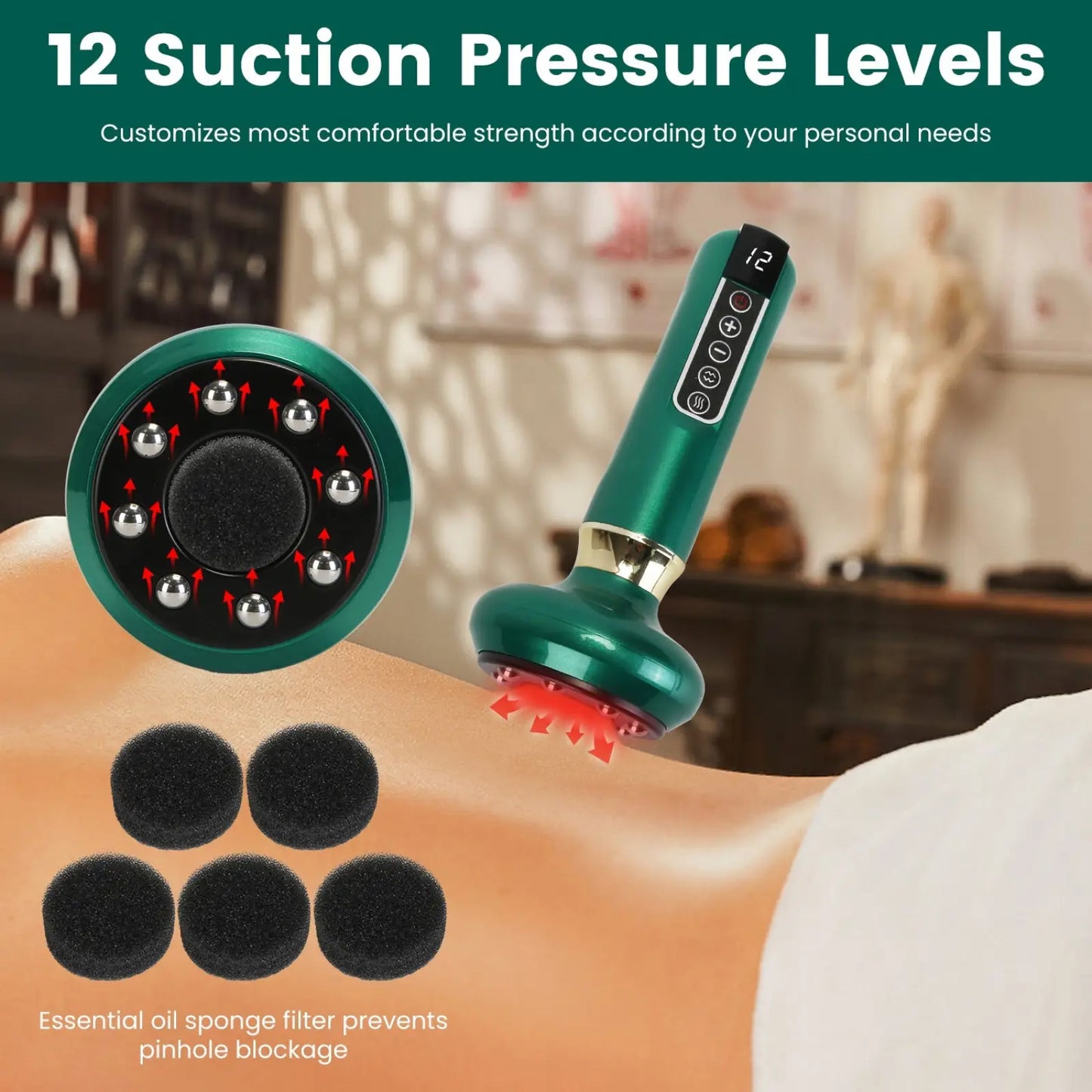 12 Level Smart Electric Cupping and Cellulite Massager