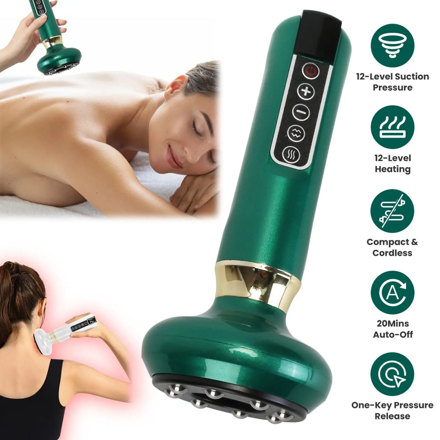 12 Level Smart Electric Cupping and Cellulite Massager