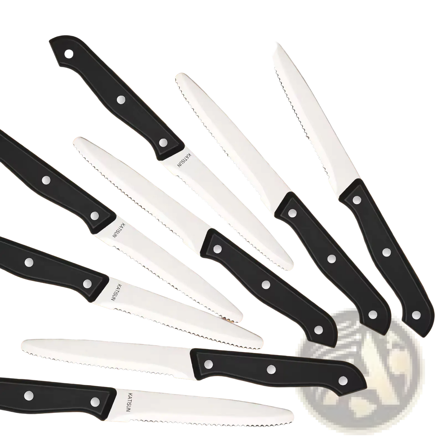 12 Piece Carbon Steel Kitchen Knife Set with Abs Handles