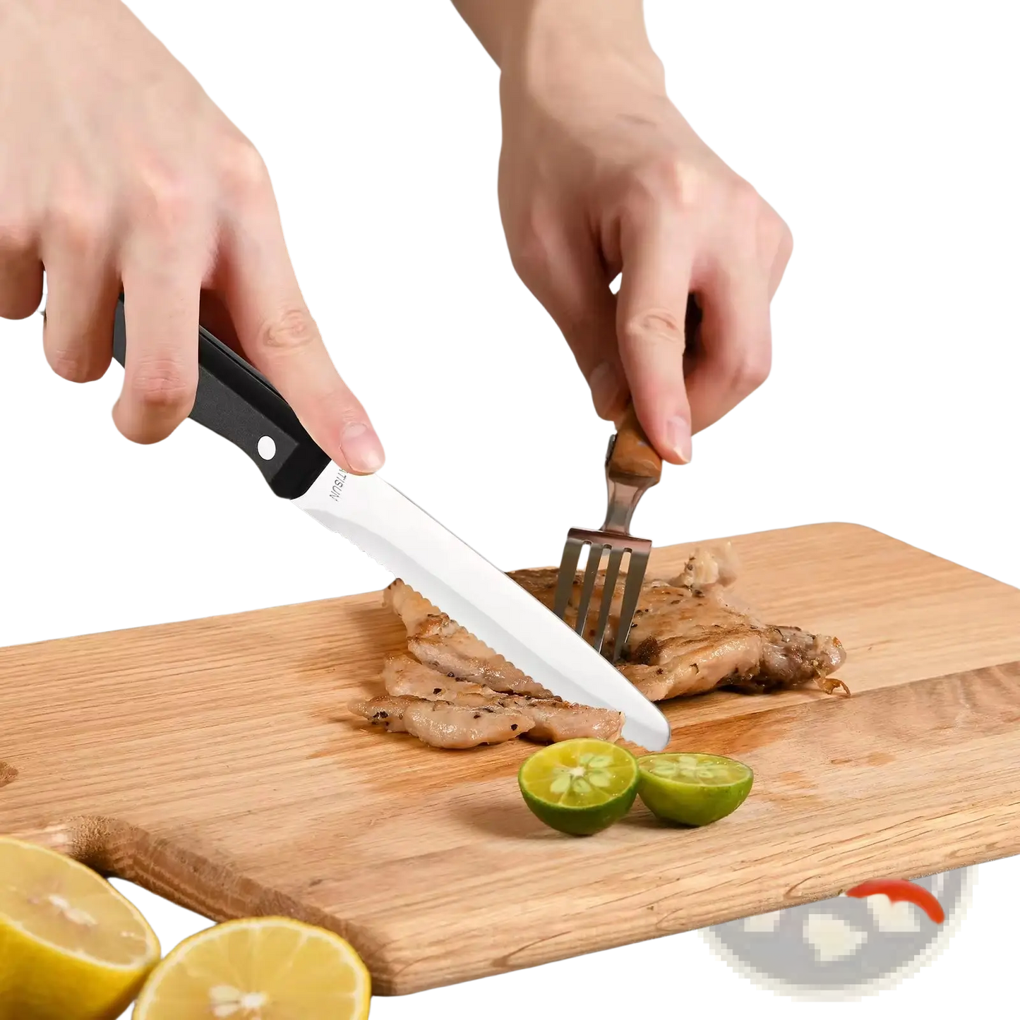 12 Piece Carbon Steel Kitchen Knife Set with Abs Handles