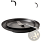 12-piece Matte Black Stoneware Dinnerware Set for 3