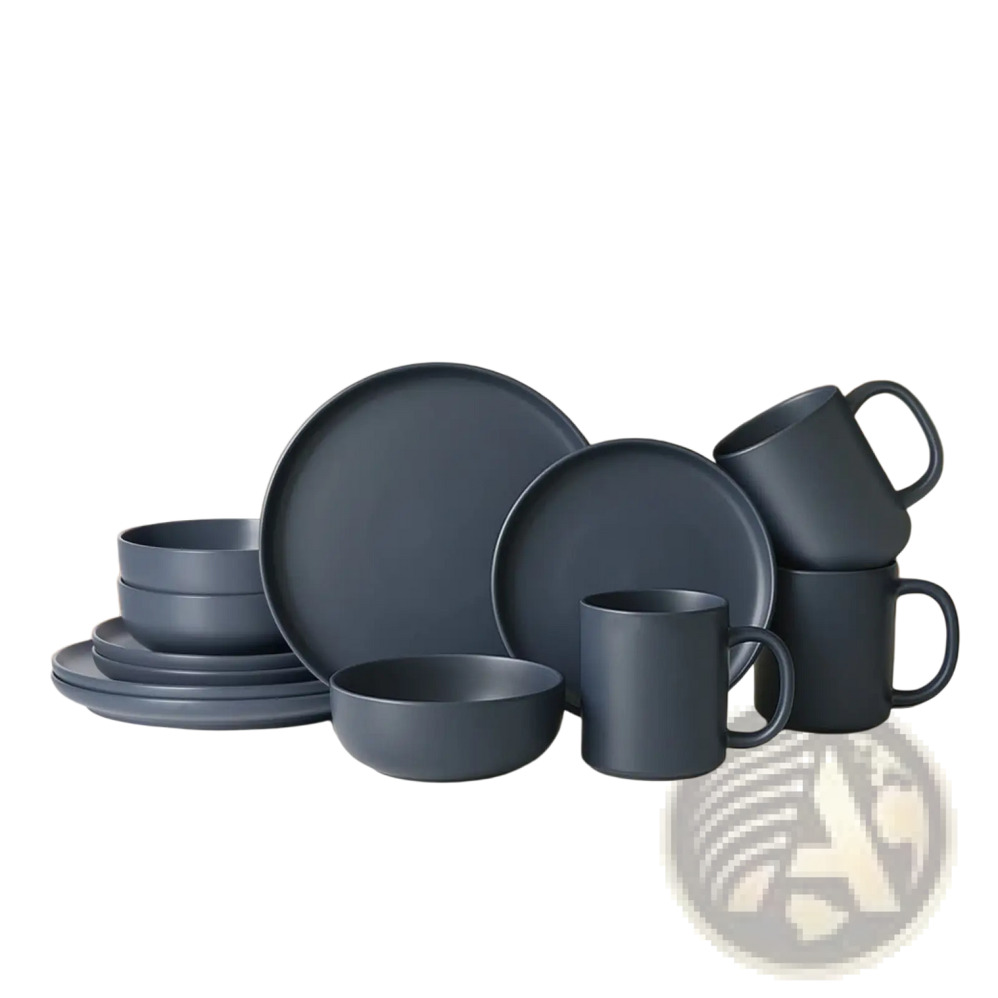 12-piece Stoneware Dinnerware Set Matte Glaze Service for 3
