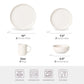 12 Piece Stoneware Dinnerware Set with Mugs for 3