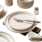 12 Piece Stoneware Dinnerware Set with Mugs for 3