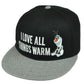 Disney Frozen Olaf Snowman Warm Things Heather Snapback Animated Movie Hat Cap