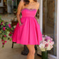 Ava Presley - Strapless Mini Pockets Dress