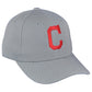 MLB Fan Favorite Cleveland Indians Basic Grey Men Curved Bill Adjustable Hat Cap