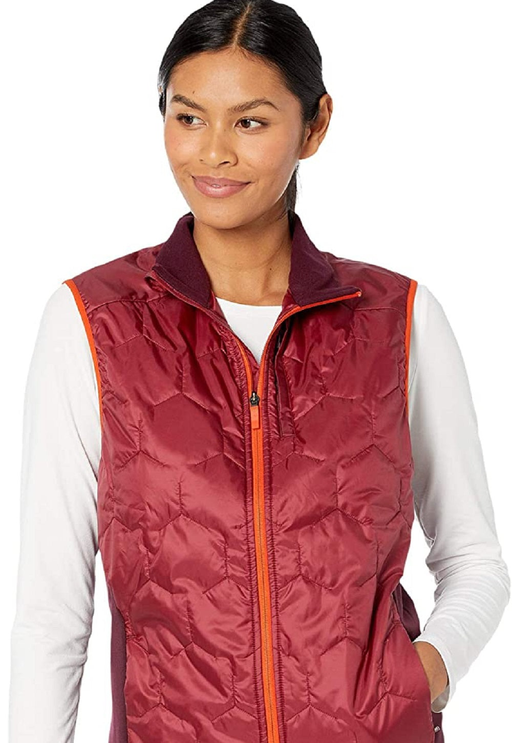 Brooks Women's Shield Hybrid Vest Merlot/Sangria Red Size (M)