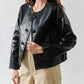 Aaron & Amber - Whipstitch Faux Leather Jacket