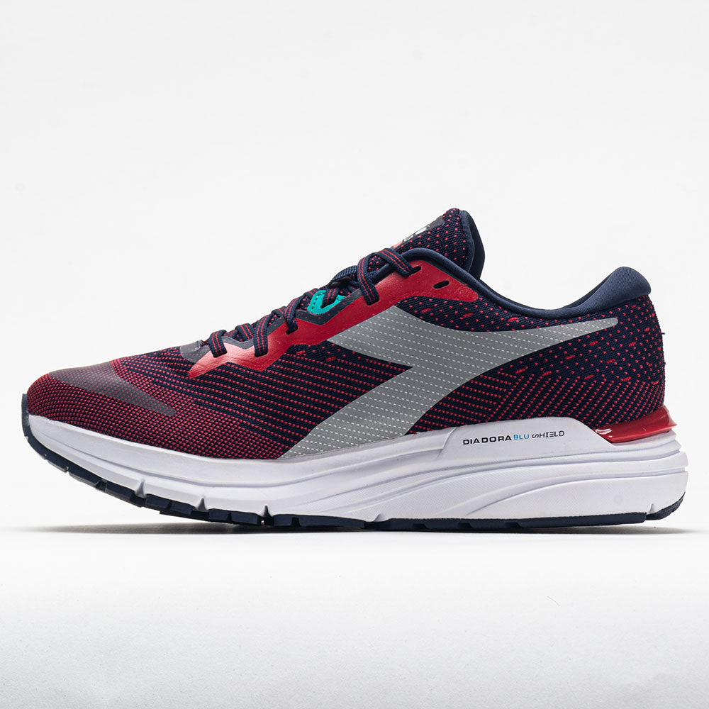 Diadora Men's Mythos Blushield 6 Running Shoe Blue Corsair/Lychee