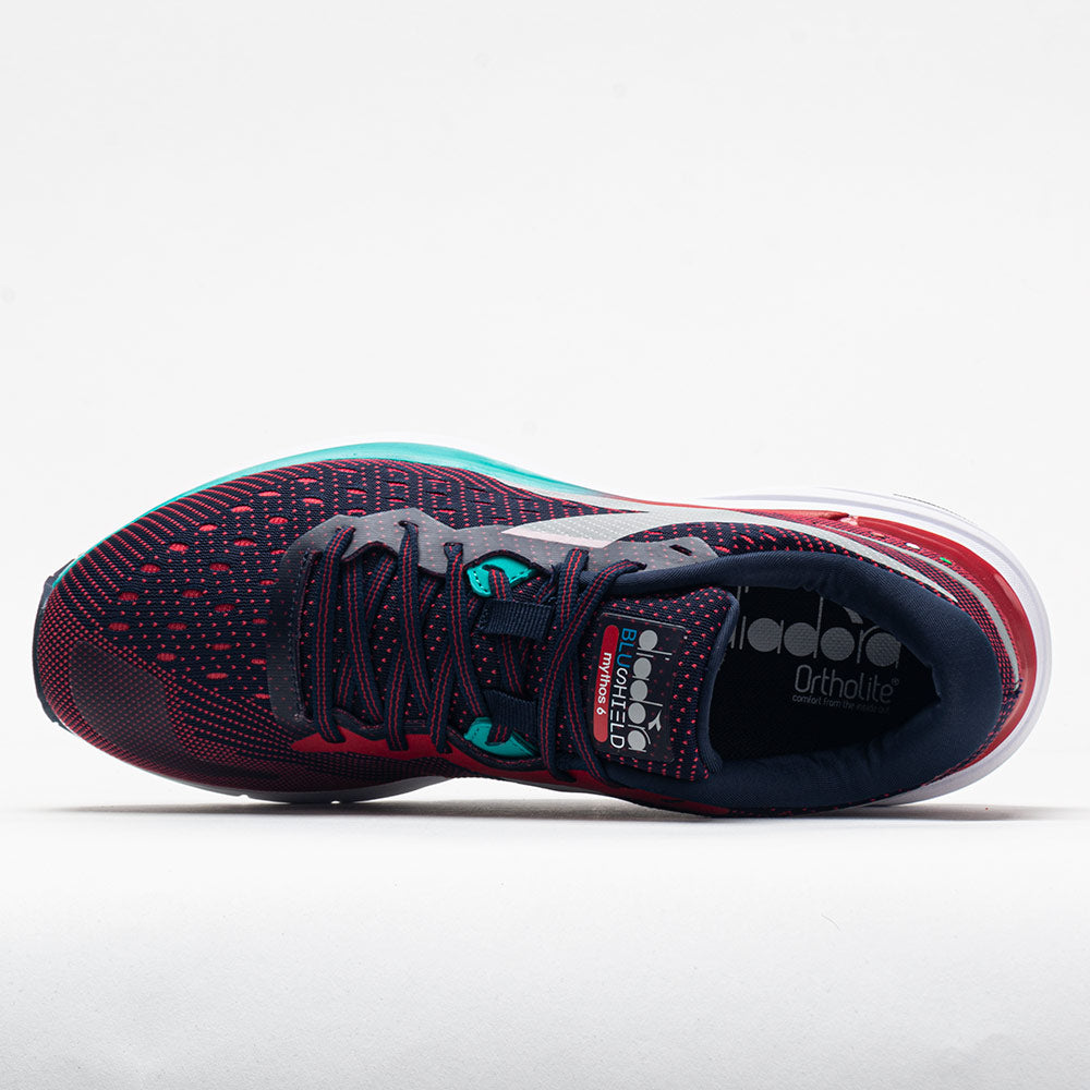 Diadora Men's Mythos Blushield 6 Running Shoe Blue Corsair/Lychee