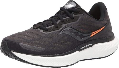 Saucony पुरुषों के Triumph 19 रनिंग शूज़ ब्लैक/व्हाइट