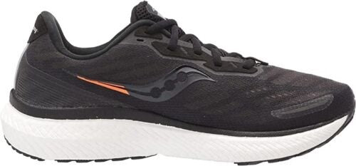 Saucony पुरुषों के Triumph 19 रनिंग शूज़ ब्लैक/व्हाइट