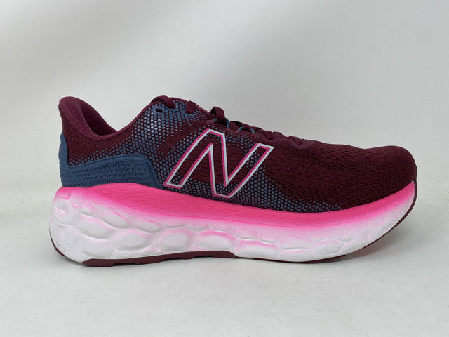 New Balance Women's More v3 Running Shoes Garnet/Pink Glo