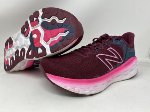 New Balance Women's More v3 Running Shoes Garnet/Pink Glo