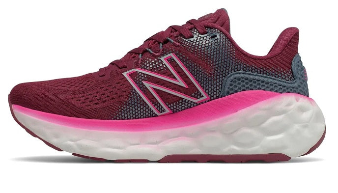 New Balance Women's More v3 Running Shoes Garnet/Pink Glo