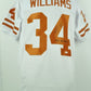 NCAA Texas Longhorn Ricky Williams # 34 White Jersey Autographed Signed JSA